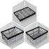 Jekiyo 16-Liter Set 3 Folding Crates Storage, Collapsible Container Plastic