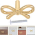 Brass Bowknot Cabinet Handle Vintage Drawer Pulls T-Shaped Dresser Hardware for Wardrobe Shoe Cabinet and Bedside