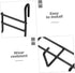 Cabilock Wall Mounted Metal Tool Hooks Organizer Sturdy Garage Storage Rack with Hooks for Garden Tools Workbench Shed