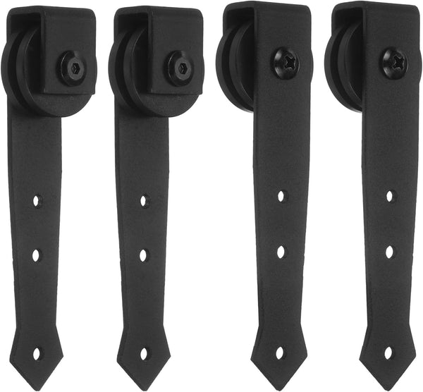 uxcell 4Pcs Sliding Barn Door Hardware Hanger, Mini Sliding Door Hardware for
