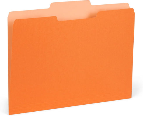 Blue Summit File Folders, Letter Size, 100 Pack, 1/3 Tab, Two-Tone Bright Colors
