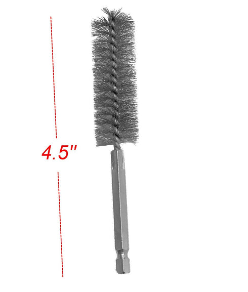 4pc Stainless Steel ALAZCO 5/8" Wire Brush for Power Drill, Impact Driver Cleaning Wire Brush - Hex Shank