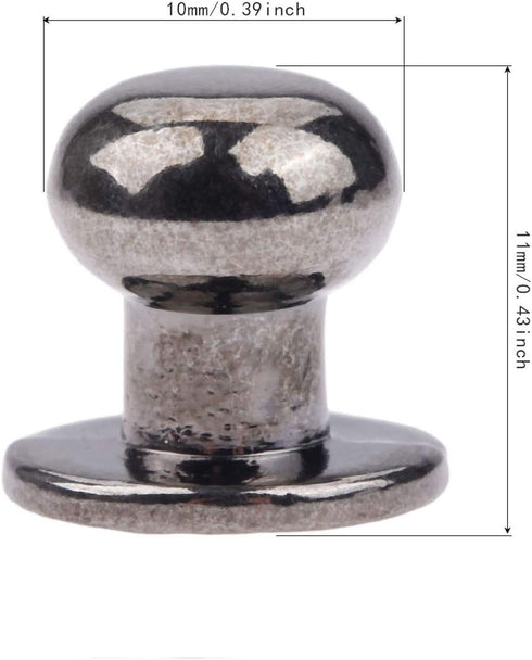 dophee 10Pcs Mini Drawer Knobs, Silver Zinc Alloy Pulls for Jewelry Box, Cabinet, Dresser, Closet, 0.39"x0.43"