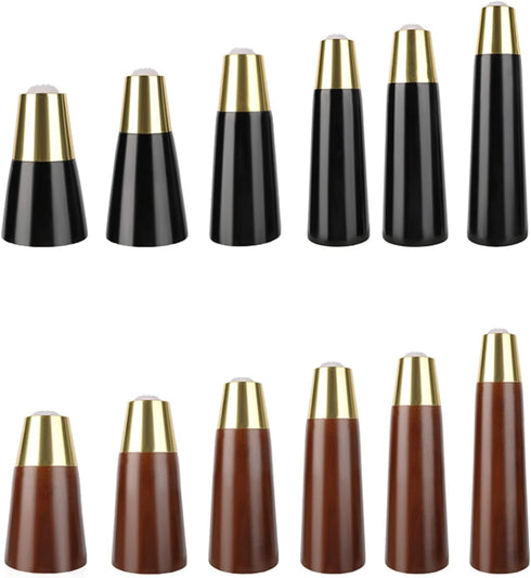 Tophacker Legs,4 Pack 8cm/3.1in Round Tapered Sofa Legs,Wood Furniture Solid Wood Bench Legs,Solid Thick Cabinet