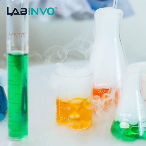 Low Form Graduated Glass Beaker Set, 12pcs of 100ml, 3.3 Borosilicate Glass