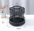 Generic 7 360 BLACK Rotating Spiral Metal Mesh Compartment Degrees Desk Organizer Pencil Holder