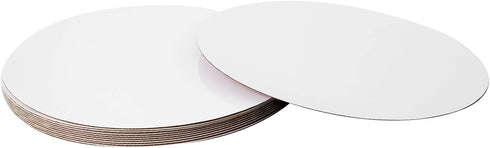ONE MORE 10" White Cakeboard Round, Disposable Cake Circle Base Boards, Pack of 25, Perfect for Cakes and Pizzas