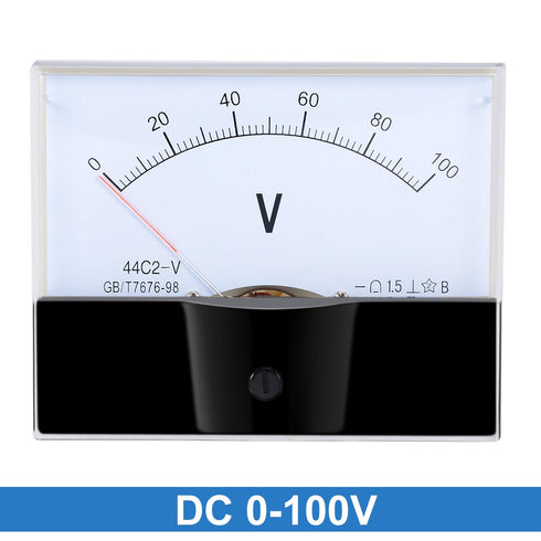 uxcell DC 0-100V Analog Panel Voltage Gauge Volt Meter 44C2 1.5% Error Margin