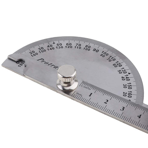 Angle Protractor Angle Finder Ruler, 0-180 Degrees Stainless Steel Adjustable Screw Woodworking Measure Tool