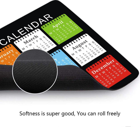 Amakoo 2025 (9.5 7.9 Inch) Calendar Mouse Pad, Gaming Rectangle Mousepad for Computer Laptop Non-Slip Rubber Desk