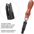 V Type Push Groover, Adjustable Wood Handle Leather Craft Tool for Professional Leather Workers