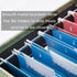 PRANDOM File Organizer Box - Set of 4 Collapsible Decorative Linen Filing Storage Hanging File Folders Green