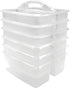 Teacher Created Resources Clear Portable Plastic Storage Caddy 6-Pack for Classroom and Office Organization