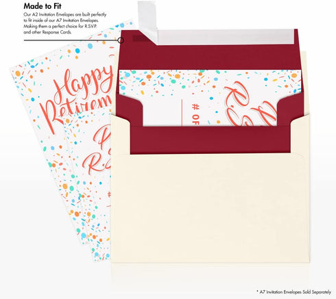 LUXPaper A2 Invitation Envelopes | Peel & Press | 4 3/8" x 5 3/4" | Garnet Red | 80lb. Text | 50 Qty