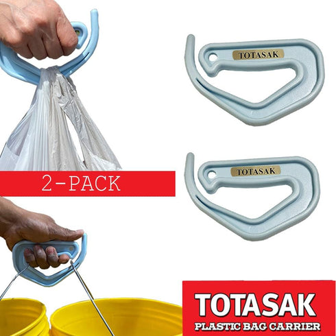 Grocery Bag Carrier (2-Pack Blue) - Multiple Shopping Bag Holder Handle, Durable Lightweight Tool