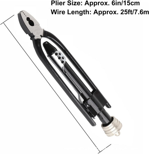 Acouto Safety Wire Pliers 8.3in Safety Wire Tool with 25ft Wire, High Carbon Steel Wire Twisting Tool for Aircraft Automobile Industrial