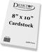 Extra Heavy Duty 130lb Cover Cardstock - 8" x 10" Bright White, 350gsm 17pt Thick Paper for Printers (15 Pack)