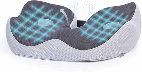 Memory Foam Chair Cushion, Memory Foam Ergonomic Seat Cushion for Sciatica/Hip/Tailbone Pain