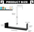 Office Cubicle Shelf Organizer, 24" Hanging File Storage with Hooks, Black Cubicle Accessories Bookshelf for Home Desk