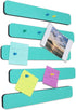 Felt Bulletin Board Bar Strip 0.5 Inch Thick, 13 Inch Length with 15 Pushpins, 5 Turquoise Self-Adhesive Bars