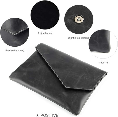 Vintage Pu Leather A4 Envelope File Clutch Bag