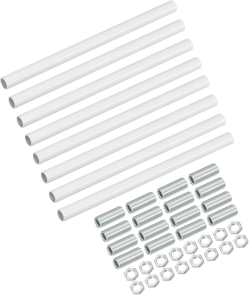 VIAPUICE Lighting Fixture Downrods M10 x 7.9'', 8 Set Threaded Extension Rod Lamp