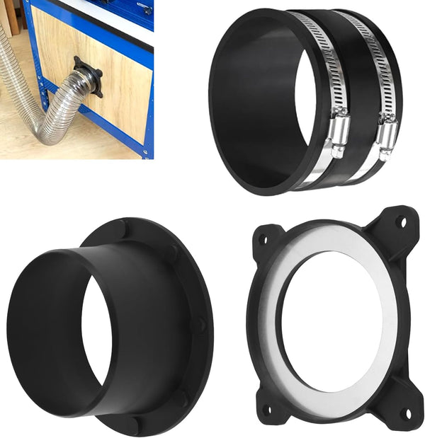 MOWZXL 4" Surface Mount Dustport Steel Ring Receiver for Dust Collection, Magnetic Dust