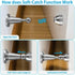 Door Stopper, Magnetic Door Stop, Soft-Catch Magnetic Door Catch, Stainless Steel, Brushed Satin Nickel, 1 Pack
