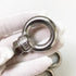 M8 Stainless Steel Shoulder Eye Bolt, 4 Pack Heavy Duty 5/16" Screw Bolt Accessories with Nuts and Washer (50mm Thread)