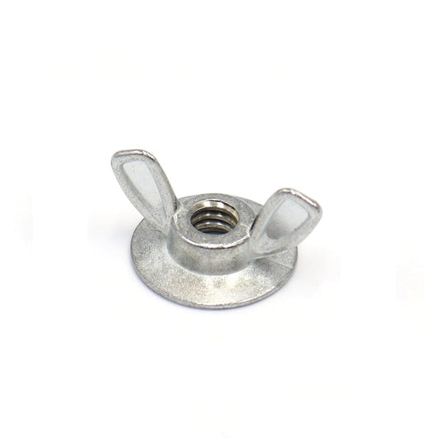 binifiMux 1/4"-20 Pack 100, Die Cast Zinc Metal Wing Nut, Washer Base Wing Nut for Hurricane Shutter Panels, of Silver
