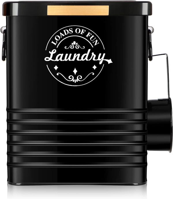 Laundry Detergent Powder Container Dispenser Holder for Laundry Room Organization. Metal Laundry