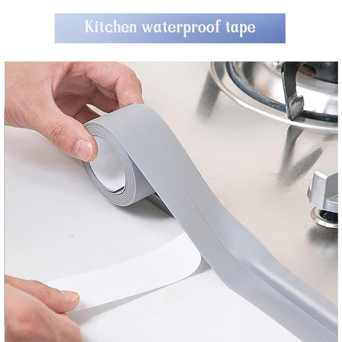Waterproof Caulk Tape Sealant Strip, 0.87" W x 10.5'L PVC for Kitchen Bathroom Sealing