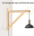 Cuyacili Wall Lamp Shelf Wood Bracket Wall Mount Triangle Supports Hanging Wall Sconces Decoration Farmhouse Rustic