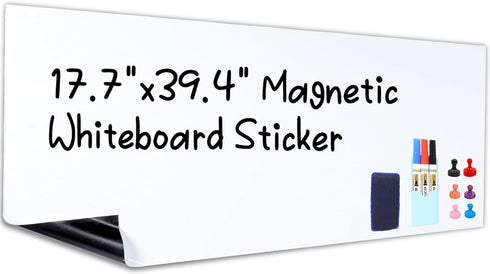 HAMIGAR Magnetic Whiteboard Contact Paper 17.5" X 39.4", Peel and Stick Wallpaper for Wall Dry Erase Board