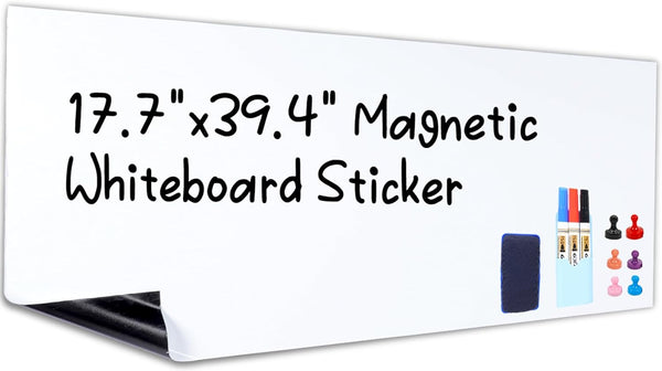 HAMIGAR Magnetic Whiteboard Contact Paper 17.5" X 39.4", Peel and Stick Wallpaper for Wall Dry Erase Board