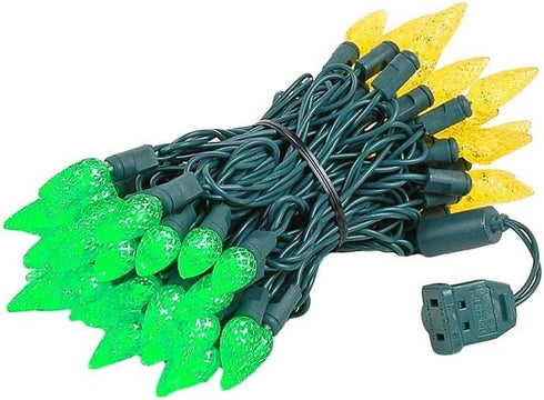 24FT 70 C6 Commercial Novelty Lights LED Christmas String Lights, Outdoor Tree Grade LED Lights, Permanent Decorations