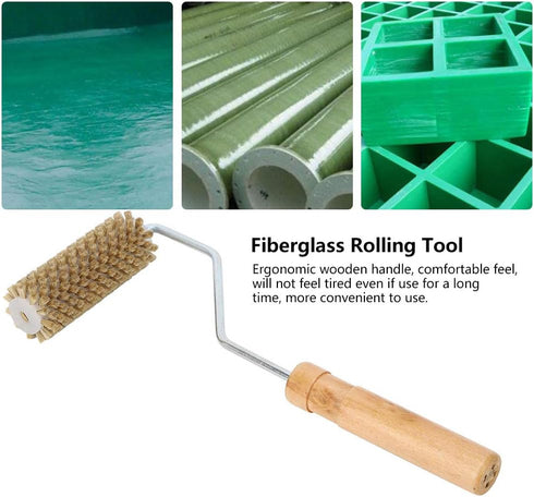 Yosoo Fiberglass Roller Aluminum Alloy Tool Brush Accessories for Fiberglass Industry