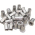 Aluminum Flat Head M6 Blind Insert Rivet Nut, 6mm, Pack of 25