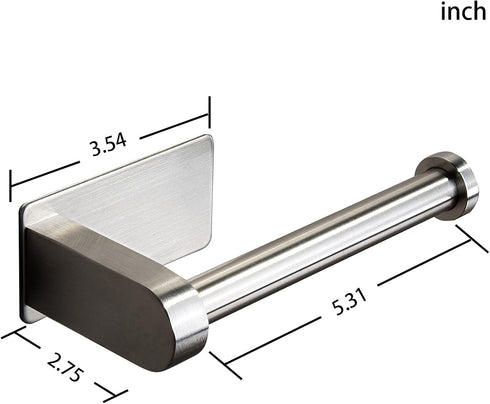 YIGII Self Adhesive Toilet Paper Holder, Bathroom Toilet Paper Holder Stand, Stainless Steel Brushed