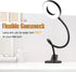 Clamp on Desk Lamp, 8W Clip Light with 3 Color Options, 10 Dimmable Illumination Modes (Black)