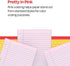 School Smart 3-Hole Punched Filler Paper, 8-1/2 x 11 Inches, Pink, 100 Sheets