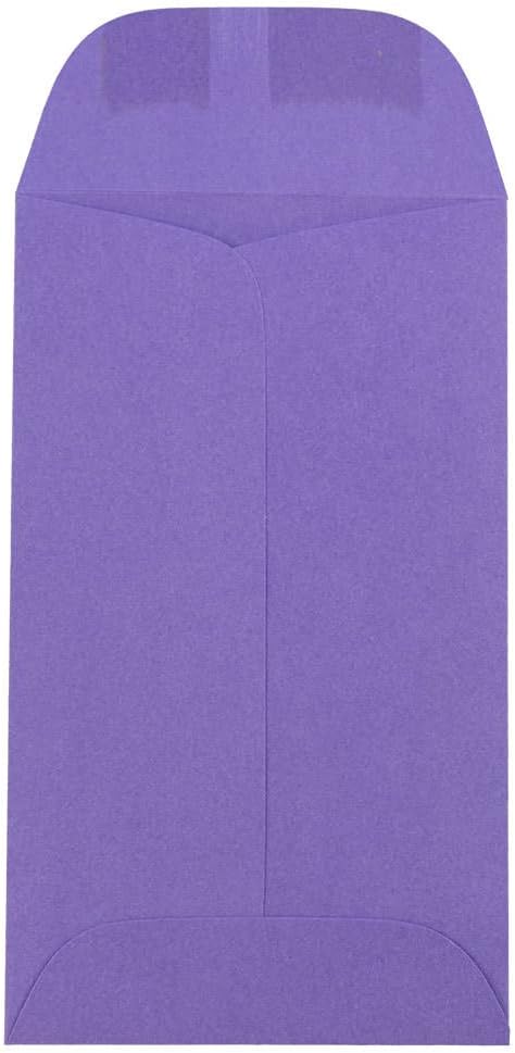 JAM PAPER #3 Coin Business Colored Envelopes - 2 1/2 x 4 1/4 - Violet Purple Recycled - 50/Pack by JAM Paper