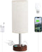 Dicoool Touch Bedside Table Lamp with USB - 3 Way Dimmable Redwood
