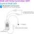 4-PIN 40-Keys 5V/12V/24V 5050 3528 RGBZONE Bluetooth RGB LED Controller, Smart Music LED Strip Lights Controller, IR