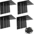 Aufuga Black Stainless Steel Shelf Bracket,Joint Right Angle Bracket,L Shape Heavy Duty Metal