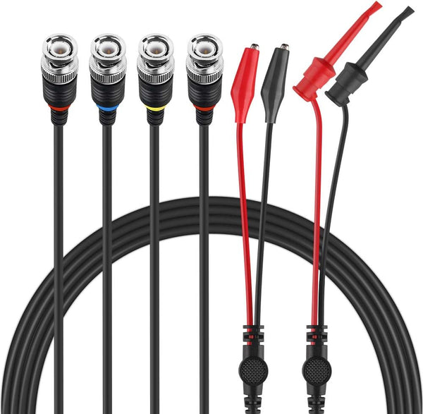 Oscilloscope Probes - BNC to Alligator Clips, Mini Test Clips & BNC Cables (3 Pack)
