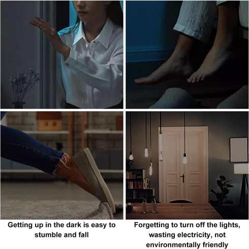 4Pcs Bulb Plug-in Night Light, LED Soft Warm Light Lamp, European Plug Christmas Light Bed Lights w Smart Sensor Dusk