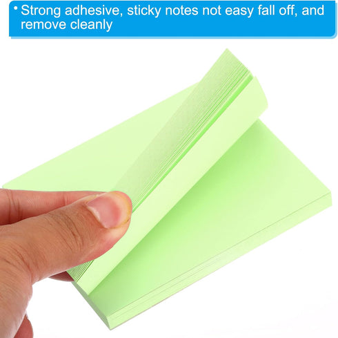 PATIKIL 4 x 3 Inch Sticky Notes, 6 Pack, Bright Color, 100 Sheets/Pad, Adhesive Memo Post for Home Office