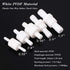 Quickun 3/8" Barb Hose One Way Inline Check Valve, Non Return Ozone Resistance PVDF Plastic, 2 Pcs