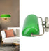 Asixxsix Vintage Wall Sconces with Bankers Lamp Shade, Indoor sconces Wall Lighting with Retro Pull Chain Switch, Green